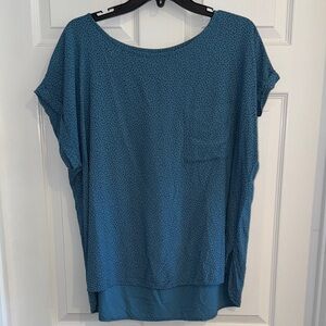 Croft & Barrow Blue and Black Blouse